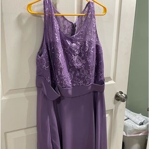 Purple bridesmaids dress. Has been altered